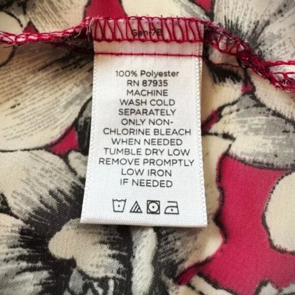 SUSAN GRAVER | Sheer Gilet - Sleeveless Chiffon Duster‎ Pink Floral - LG - Picture 10 of 11